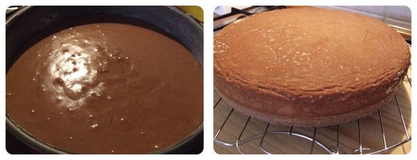 Blat copt de Tort de ciocolata cu mousse de ciocolata