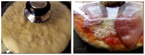 Pizza la tigaie detaliu mod coacere