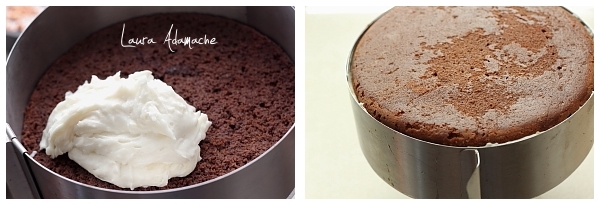 Tort de ciocolata si crema de lapte - asamblare tort