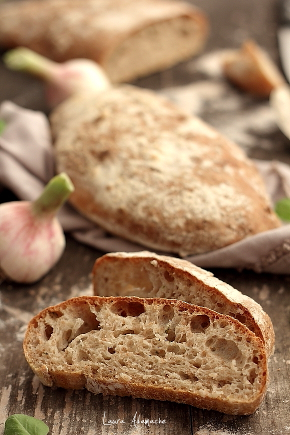 Paine Ciabatta Semi Integrala Retete Culinare Laura Adamache