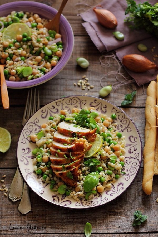 Salata de mazare, bob si naut