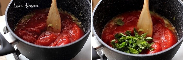 Supa crema de rosii cu busuioc si parmezan preparare
