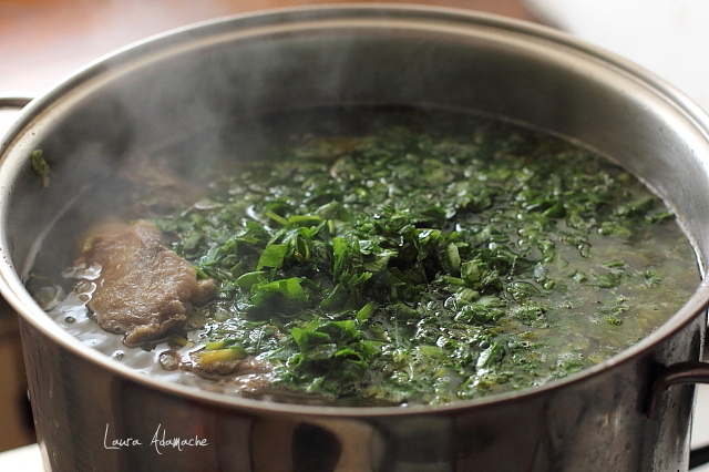 bors de miel cu legume