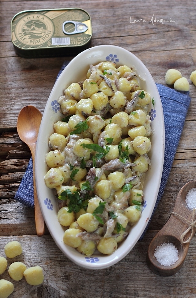 gnocchi cu macrou si mascarpone detaliu